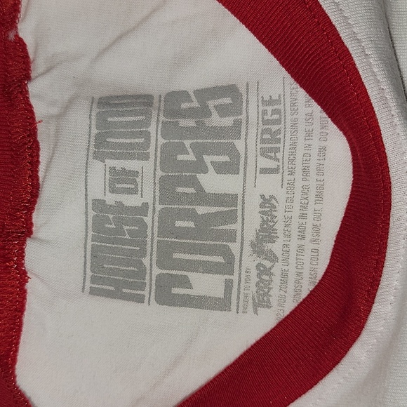 Horror Threads House Of 1000 Corpses "3D Captain Spaulding" Ringer T-Shirt - Picture 5 of 7